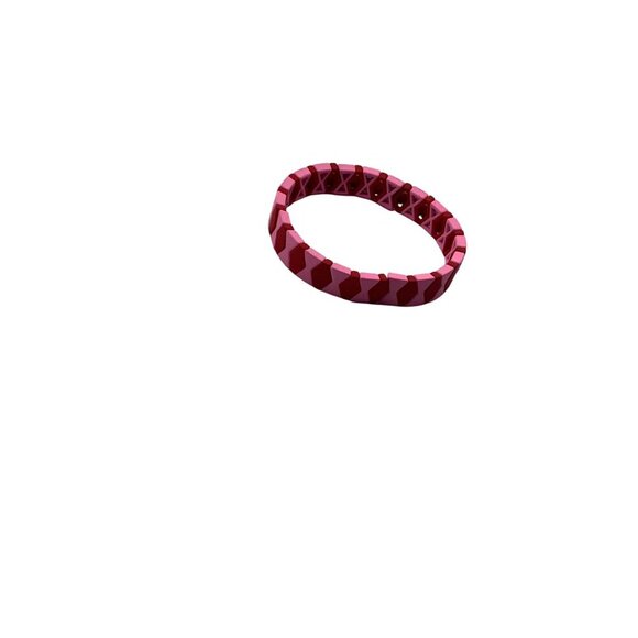 Cooltme Enamel Geometric Pink & Red Stretch Bracelet for Women - Picture 6 of 9